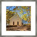 Church In Trees Framed Print