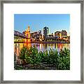 Cincinnati Ohio Downtown Skyline - City In Color Framed Print