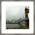 Cincinnati - Roebling Bridge 6 Framed Print