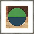 Cirkel Blue And Green- Art By Linda Woods Framed Print