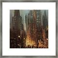 City Rain Framed Print