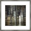 City Tetris Framed Print
