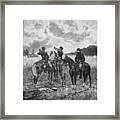 Civil War Soldiers On Horseback Framed Print
