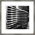 Classic Cars - 1941 Chevy Special Deluxe Business Coupe - Grille And Headlight - Black And White Framed Print