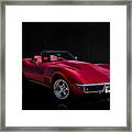 Classic Red Corvette Framed Print