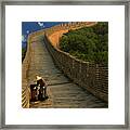 Cleaning The Great Wall Framed Print