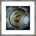 Cleaning The Pot Framed Print