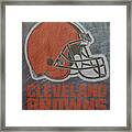 Cleveland Browns Translucent Steel Framed Print