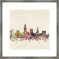 Cleveland Ohio City Skyline Framed Print