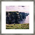 Cliffs Of Moher Panorama - Clare, Ireland - Landscape Photography Framed Print