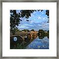 Cloud Reflections On The Yakima River Framed Print