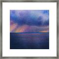 Cloudburst At Sea Framed Print