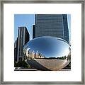 Cloudgate Reflects Framed Print