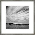 Clouds Moving Over East Texas Field Framed Print