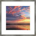 Clouds Over The Lake Framed Print