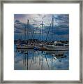 Cloudy Afternoon At Reefpoint Marina Framed Print