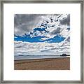 Cloudy Beach Day Framed Print