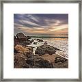 Cloudy Point Dume Sunset Framed Print