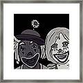 Clown Alley Black Lavender Framed Print
