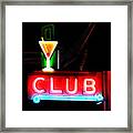 Club Neon Sign 24x20 Framed Print