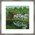 Coach And Four In Hand Framed Print
