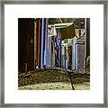 Coal Cars In Roundhouse Framed Print