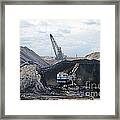 Coal Surface Mine Framed Print