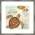 Coastal Waterways - Green Sea Turtle Rectangle 2 Framed Print