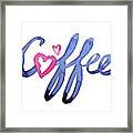 Coffee Lover Typography Framed Print