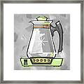 Coffee Pot Lime Framed Print