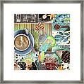 Coffee Shop Collage Framed Print