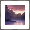 Cold Blue Mist Framed Print