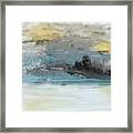 Cold Day Lakeside Abstract Landscape Framed Print