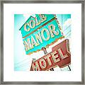 Cole Manor Motel Framed Print