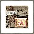 Collage Envelope Detail Monkey Water Buffalo Framed Print