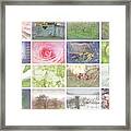 Collage Of Seasonal Images With Vintage Look Framed Print