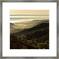 Colorado And Manitou Springs Valley In Fog Framed Print