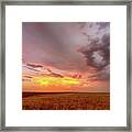 Colorado Eastern Plains Sunset Sky Framed Print