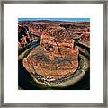 Colorado River Circles Horseshoe Bend Page Arizona Usa Framed Print