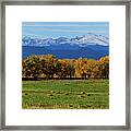 Colorado Rocky Mountain Autumn Hay Harvest Panorama Framed Print
