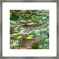 Colored Carp At Monet's Pond Framed Print