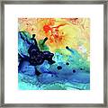 Colorful Abstract Art - Blue Waters - Sharon Cummings Framed Print