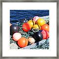 Colorful Buoys Framed Print