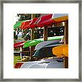 Colorful Canoes Framed Print