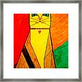 Colorful Cat Framed Print