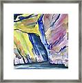 Colorful Cliffs And Cave Framed Print
