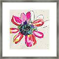 Colorful Daisy- Art By Linda Woods Framed Print