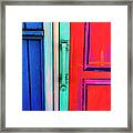 Colorful Doors Real And Otherwise Framed Print