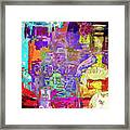 Colorful Glass Bottles Abstract Framed Print