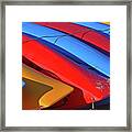 Colorful Kayaks Framed Print